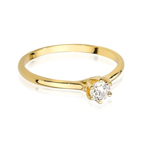 Przejdź do produktu Pierścionek zaręczynowy z żółtego złota z brylantami 0,26ct Fire Of Love 