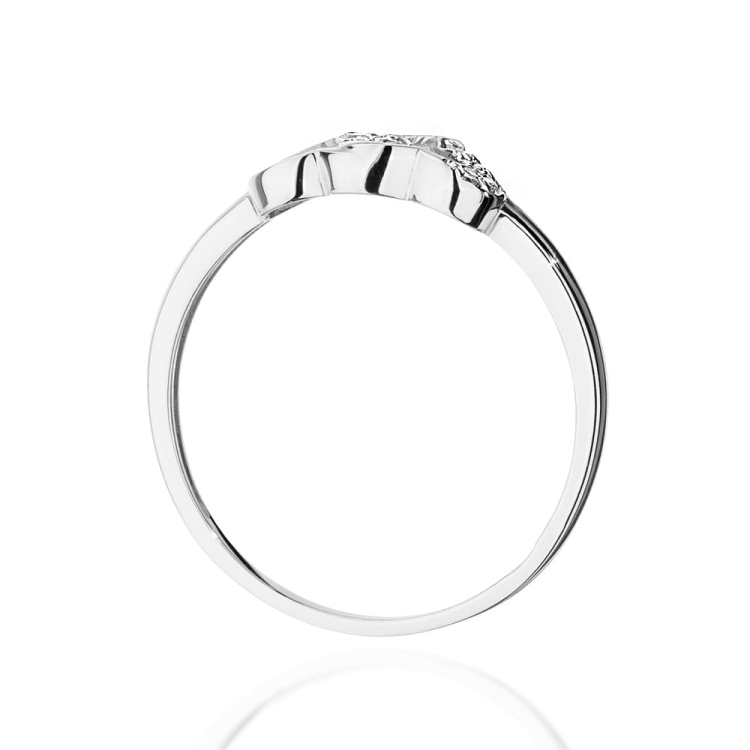 Pierścionek zaręczynowy z białego złota z diamentami 0,06ct Fire Of Love