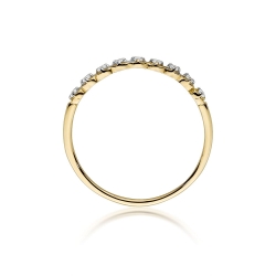 Pierścionek zaręczynowy z żółtego złota z diamentami 0,045ct Fire Of Love