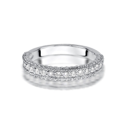 Pierścionek zaręczynowy z białego złota z diamentami 0,24ct Fire Of Love