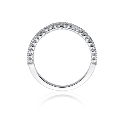 Pierścionek zaręczynowy z białego złota z diamentami 0,24ct Fire Of Love