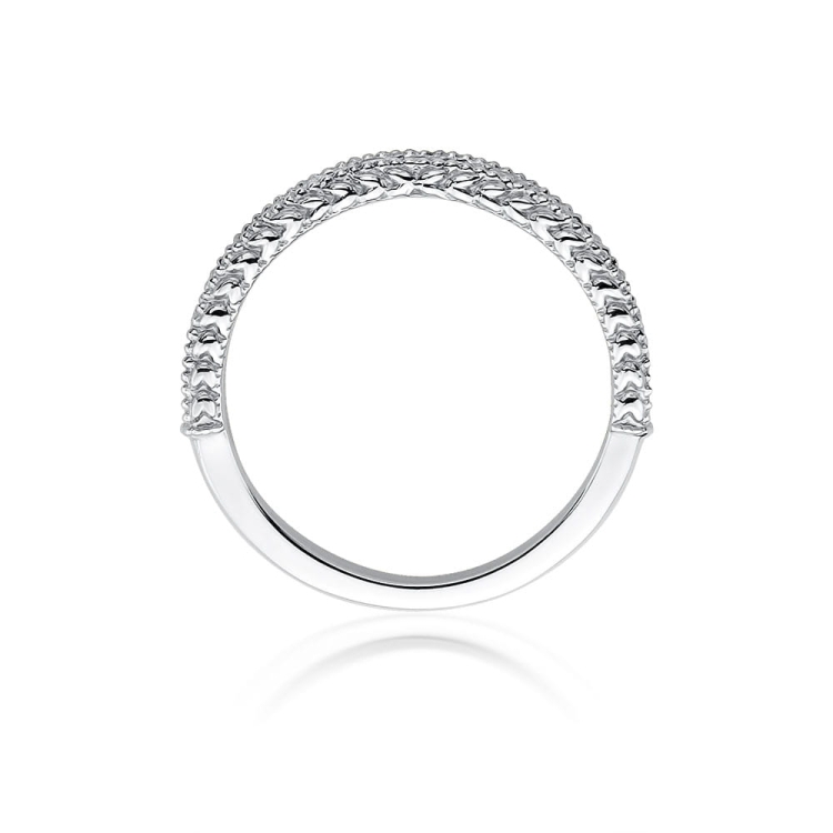 Pierścionek zaręczynowy z białego złota z diamentami 0,24ct Fire Of Love