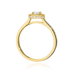 Pierścionek zaręczynowy z żółtego złota z diamentami 0,76ct Fire Of Love