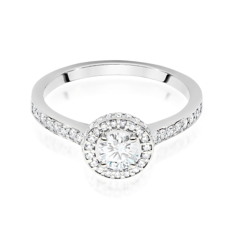 Przejdź do produktu Pierścionek zaręczynowy z białego złota z diamentami 0,76ct Fire Of Love