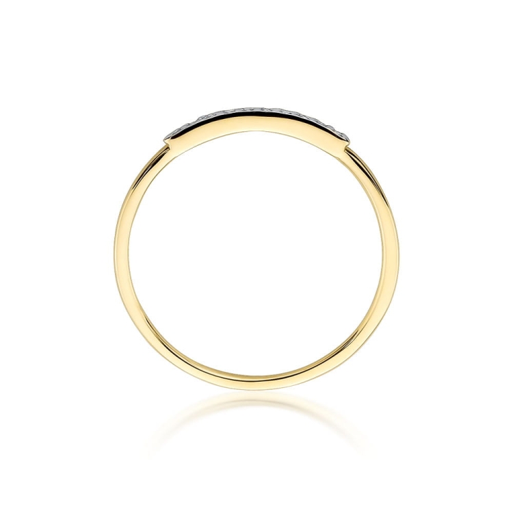 Pierścionek zaręczynowy z żółtego złota z brylantami 0,05ct Fire Of Love