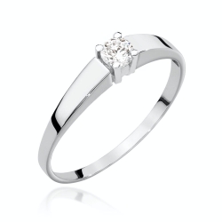 Pierścionek zaręczynowy z białego złota z diamentem 0,25ct Fire Of Love