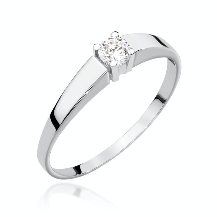 Pierścionek zaręczynowy z białego złota z diamentem 0,25ct Fire Of Love