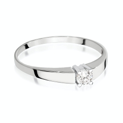 Pierścionek zaręczynowy z białego złota z diamentem 0,25ct Fire Of Love