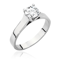 Pierścionek zaręczynowy z białego złota z diamentem 0,70ct Fire Of Love