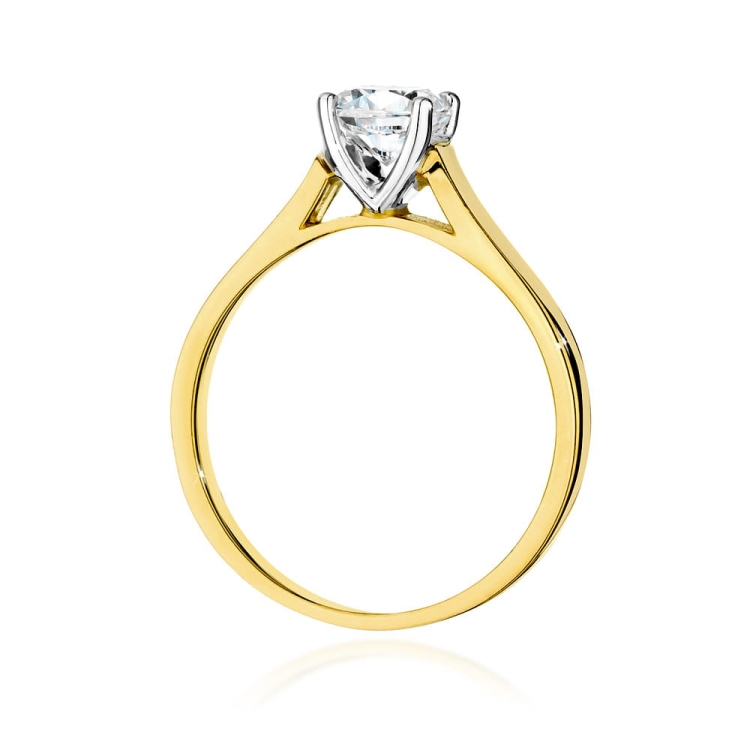 Pierścionek zaręczynowy z żółtego złota z diamentem 0,70ct Fire Of Love