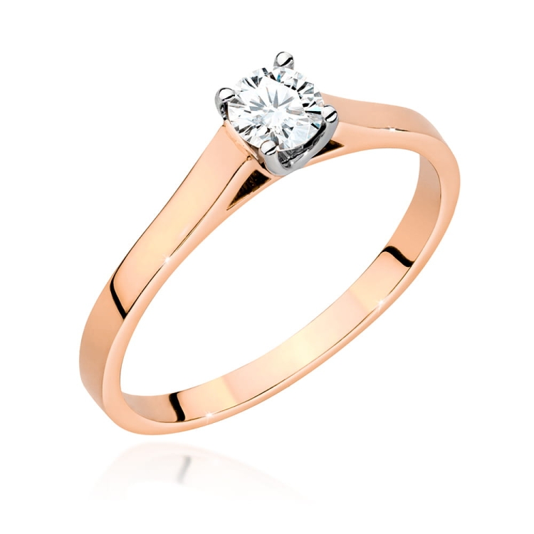 Pierścionek zaręczynowy z różowego złota z diamentem 0,40ct Fire Of Love
