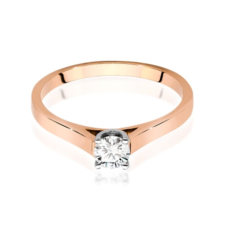 Przejdź do produktu Pierścionek zaręczynowy z różowego złota z diamentem 0,40ct Fire Of Love 