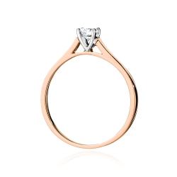 Pierścionek zaręczynowy z różowego złota z diamentem 0,40ct Fire Of Love
