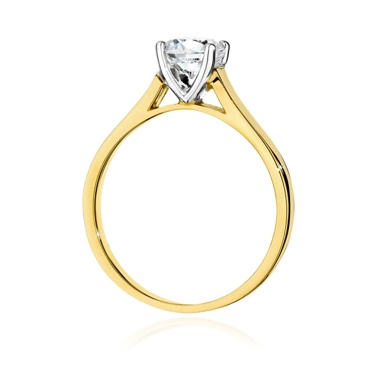 Pierścionek zaręczynowy z żółtego złota z diamentem 1,00ct Fire Of Love