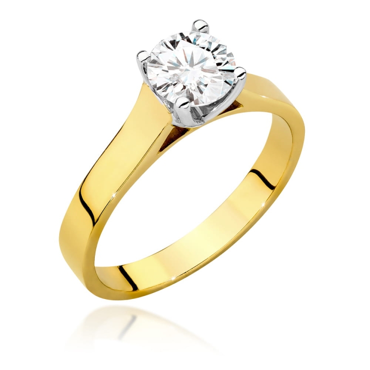Pierścionek zaręczynowy z żółtego złota z diamentem 1,00ct Fire Of Love