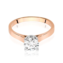 Pierścionek zaręczynowy z różowego złota z diamentem 1,00ct Fire Of Love