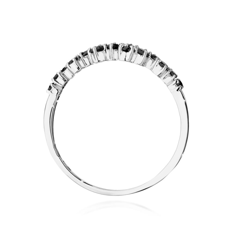 Pierścionek zaręczynowy z białego złota z czarnymi diamentami 0,33ct Fire Of Love