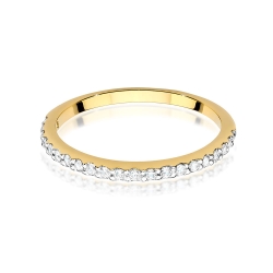 Pierścionek zaręczynowy z żółtego złota z diamentami 0,18ct Fire Of Love