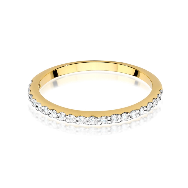 Pierścionek zaręczynowy z żółtego złota z diamentami 0,18ct Fire Of Love