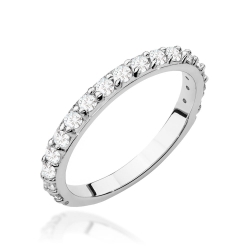 Pierścionek zaręczynowy z białego złota z diamentami 0,34ct Fire Of Love