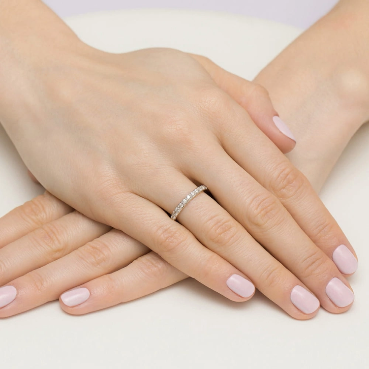 Pierścionek zaręczynowy z białego złota z diamentami 0,34ct Fire Of Love
