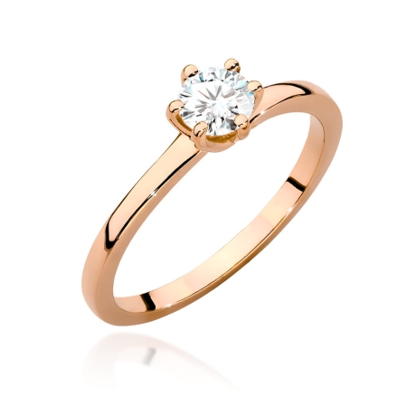 Przejdź do produktu Pierścionek zaręczynowy z różowego złota z diamentem 0,40ct Fire Of Love 
