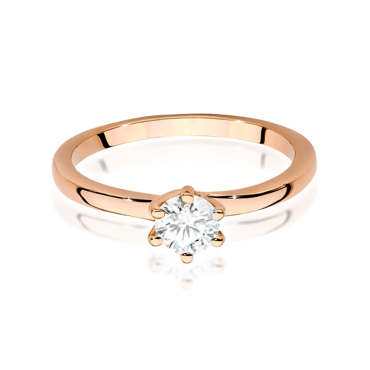 Pierścionek zaręczynowy z różowego złota z diamentem 0,40ct Fire Of Love