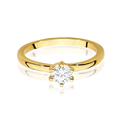 Pierścionek zaręczynowy z żółtego złota z diamentem 0,40ct Fire Of Love