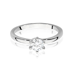 Pierścionek zaręczynowy z białego złota z diamentem 0,50ct Fire Of Love