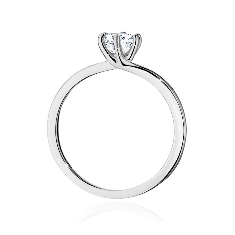 Pierścionek zaręczynowy z białego złota z diamentem 0,50ct Fire Of Love
