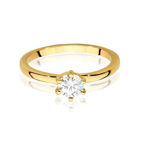 Przejdź do produktu Pierścionek zaręczynowy z żółtego złota z diamentem 0,50ct Fire Of Love