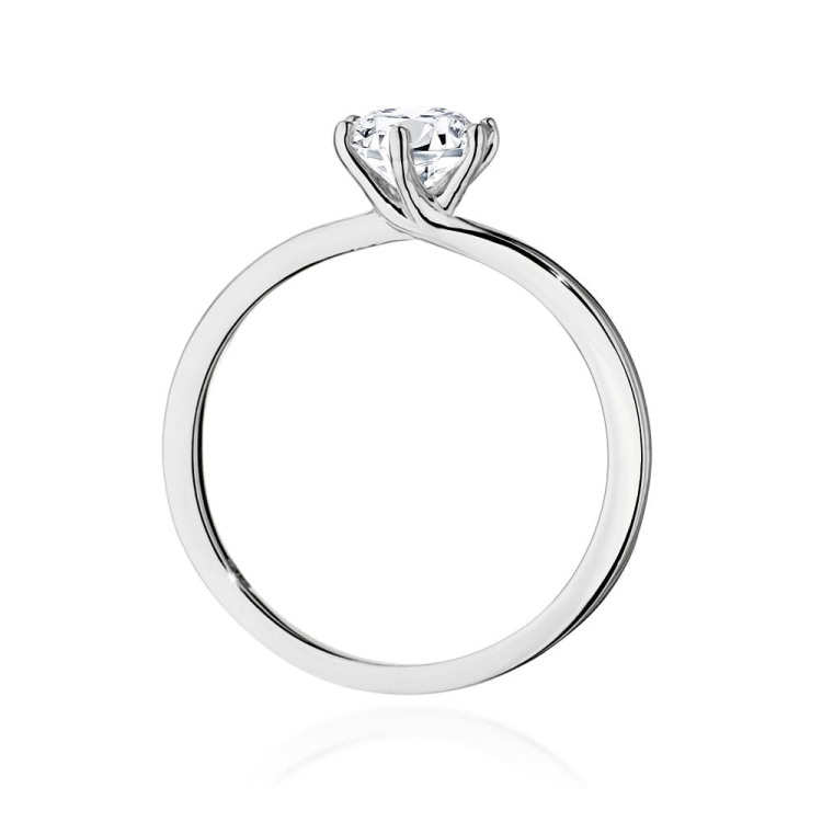 Pierścionek zaręczynowy z białego złota z diamentem 0,70ct Fire Of Love