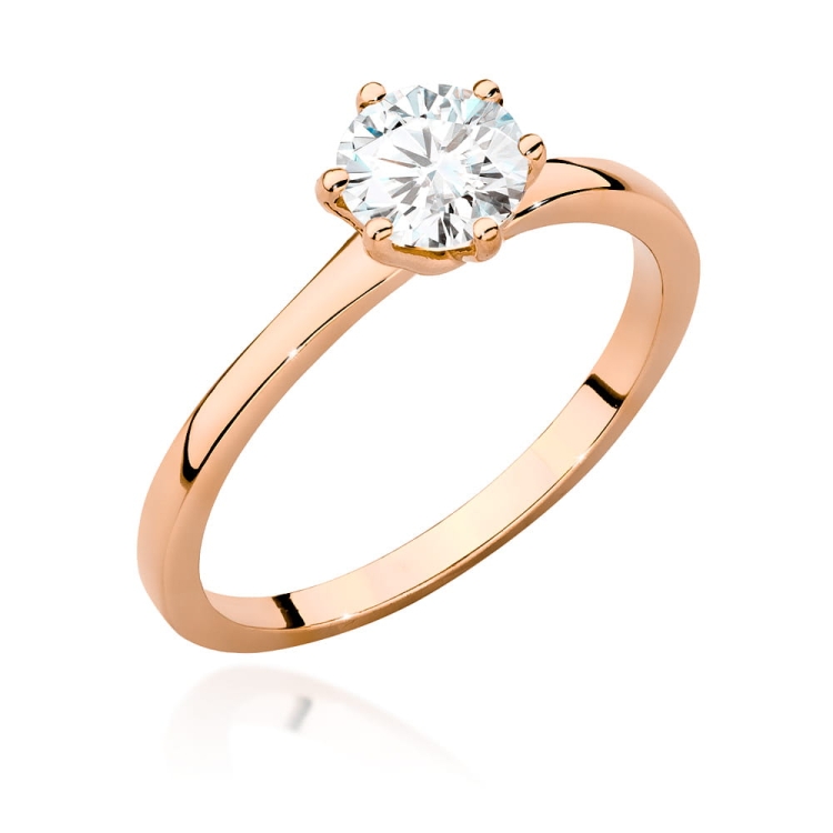 Pierścionek zaręczynowy z różowego złota z diamentem 0,70ct Fire Of Love