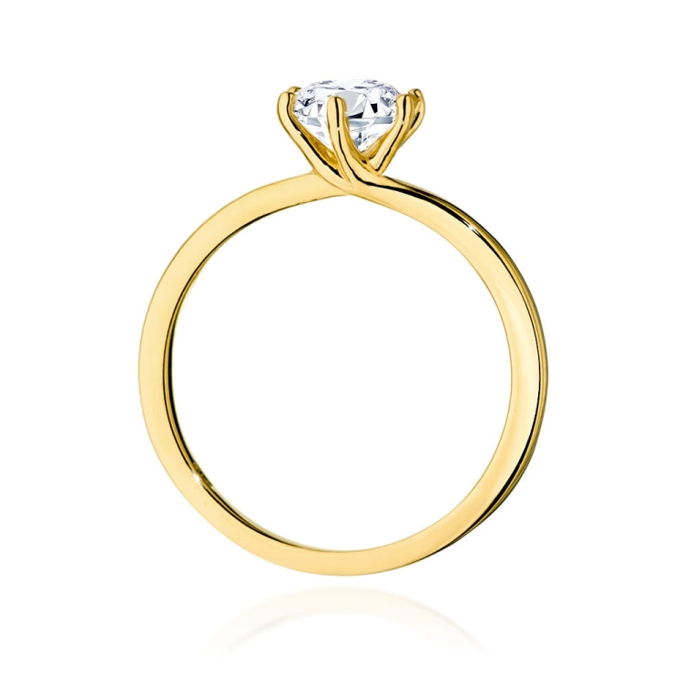 Pierścionek zaręczynowy z żółtego złota z diamentem 1,00ct Fire Of Love