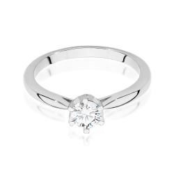 Pierścionek zaręczynowy z białego złota z diamentami 0,46ct Fire Of Love