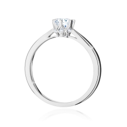 Pierścionek zaręczynowy z białego złota z diamentami 0,46ct Fire Of Love