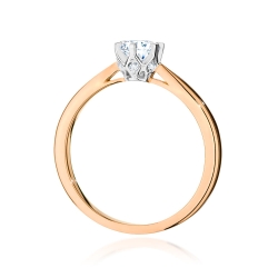 Pierścionek zaręczynowy z różowego złota z diamentami 0,46ct Fire Of Love