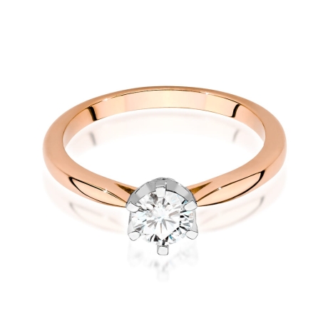 Przejdź do produktu Pierścionek zaręczynowy z różowego złota z diamentami 0,56ct Fire Of Love 