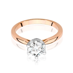Pierścionek zaręczynowy z różowego złota z diamentami 1,06ct Fire Of Love