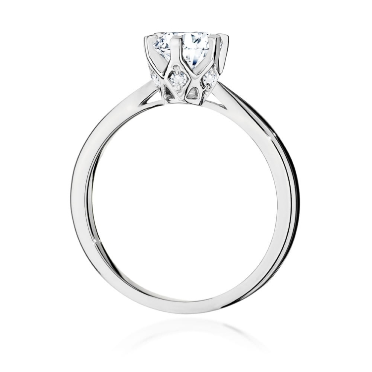 Pierścionek zaręczynowy z białego złota z diamentami 1,06ct Fire Of Love