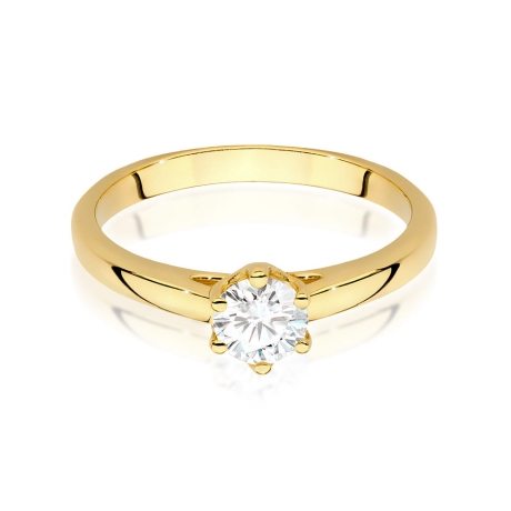 Przejdź do produktu Pierścionek zaręczynowy z żółtego złota z diamentem 0,50ct Fire Of Love 