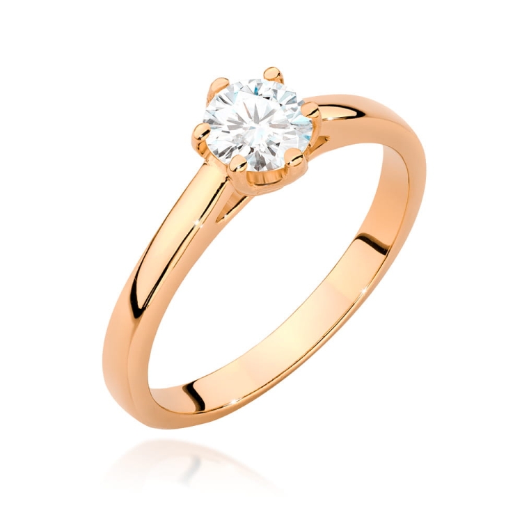 Pierścionek zaręczynowy z różowego złota z diamentem 0,50ct Fire Of Love