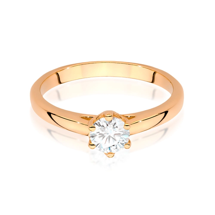 Pierścionek zaręczynowy z różowego złota z diamentem 0,50ct Fire Of Love