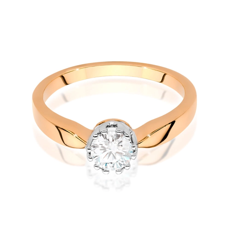 Pierścionek zaręczynowy z różowego złota z diamentem 0,40ct Fire Of Love