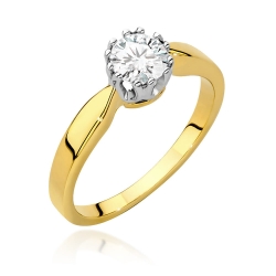 Pierścionek zaręczynowy z żółtego złota z diamentem 0,50ct Fire Of Love