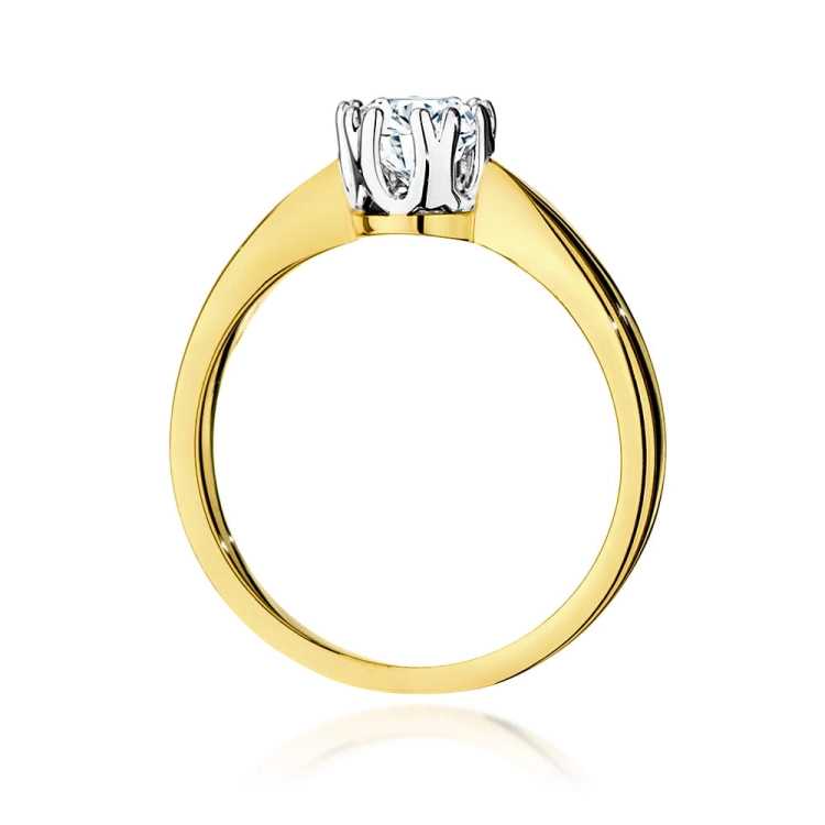 Pierścionek zaręczynowy z żółtego złota z diamentem 0,50ct Fire Of Love