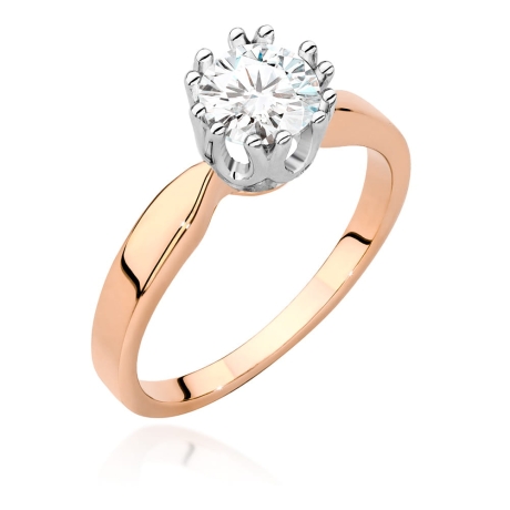 Przejdź do produktu Pierścionek zaręczynowy z różowego złota z diamentem 0,70ct Fire Of Love 