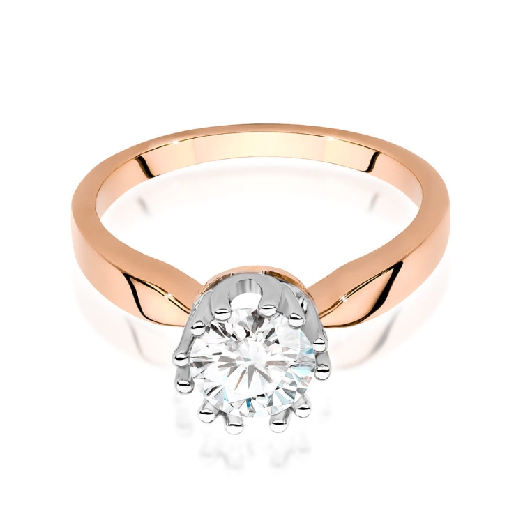 Pierścionek zaręczynowy z różowego złota z diamentem 0,70ct Fire Of Love