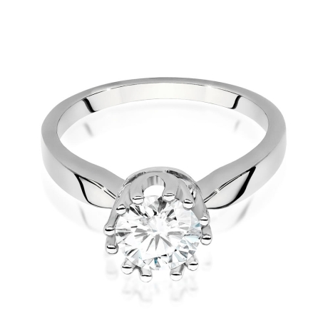 Przejdź do produktu Pierścionek zaręczynowy z białego złota z diamentem 1,00ct Fire Of Love 