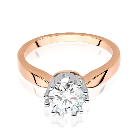 Przejdź do produktu Pierścionek zaręczynowy z różowego złota z diamentem 1,00ct Fire Of Love